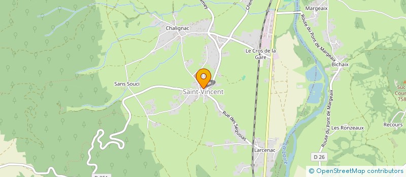 localisation de l'entreprise MONSIEUR JEAN-CLAUDE SOULIER  SAINT-VINCENT