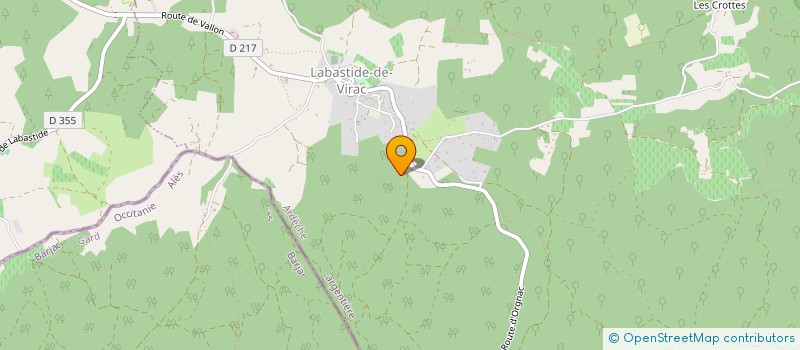 localisation de l'entreprise MONSIEUR JEAN-CLAUDE THIVELET  LABASTIDE-DE-VIRAC