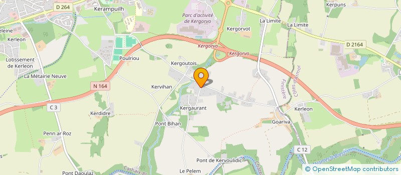 localisation de l'entreprise MONSIEUR JEAN-CLAUDE THUOT  CARHAIX-PLOUGUER