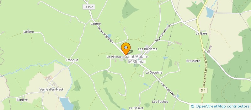 localisation de l'entreprise MONSIEUR JEAN-CLAUDE TOBIA  SAINT-AUBIN-LE-MONIAL