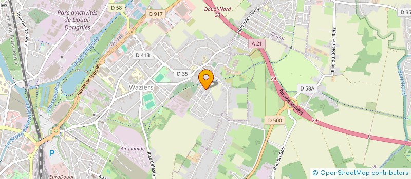 localisation de l'entreprise MONSIEUR JEAN-CLAUDE VERNAGUT  WAZIERS