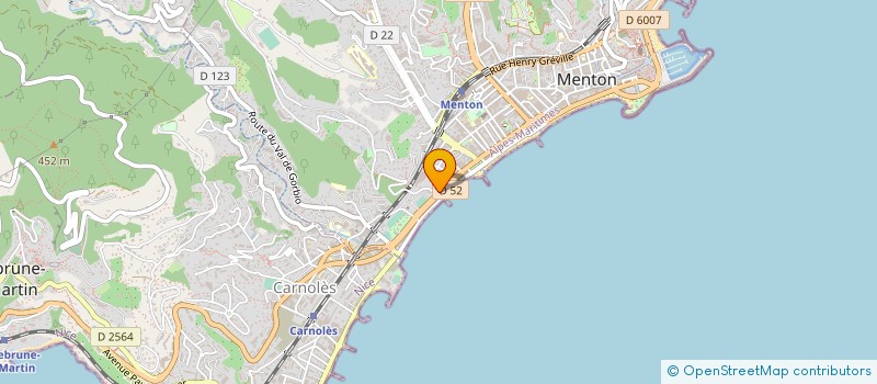 localisation de l'entreprise MONSIEUR JEAN CLAUDEL à MENTON