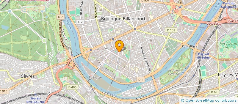 localisation de l'entreprise MONSIEUR JEAN CLAUZET à BOULOGNE-BILLANCOURT