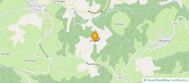 localisation de l'entreprise MONSIEUR JEAN CLAVELLOUX  VERRIERES-EN-FOREZ