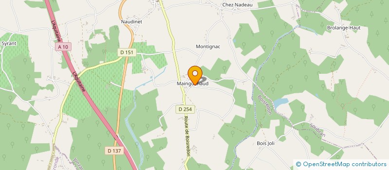 localisation de l'entreprise MONSIEUR JEAN COISCAUD  SEMOUSSAC