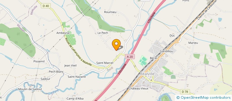 localisation de l'entreprise MONSIEUR JEAN COLLOMB  REALVILLE