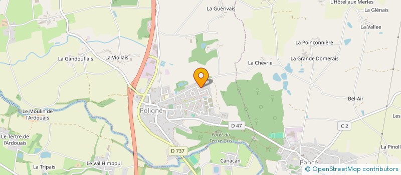 localisation de l'entreprise MONSIEUR JEAN CONSTANT DIT BERTRE  POLIGNE