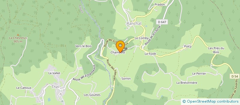 localisation de l'entreprise MONSIEUR JEAN CORGIER à RANCHAL