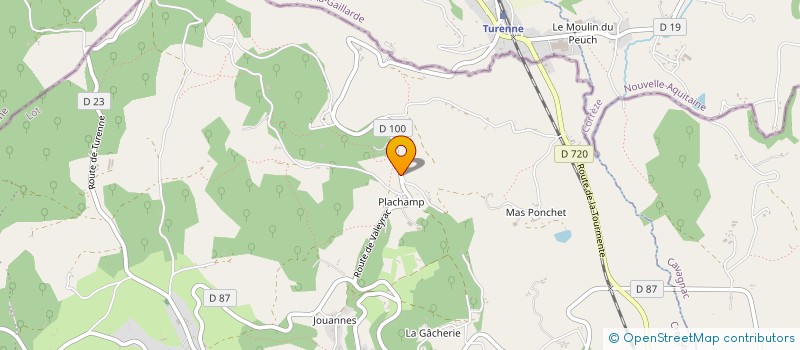 localisation de l'entreprise MONSIEUR JEAN CORTOT  CRESSENSAC-SARRAZAC