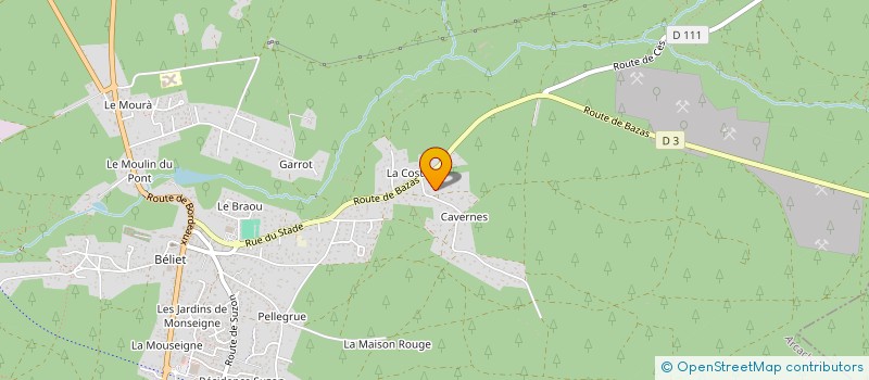 localisation de l'entreprise MONSIEUR JEAN COURBIN  BELIN BELIET