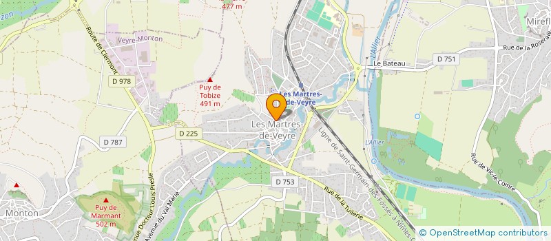 localisation de l'entreprise MONSIEUR JEAN COURTADE  LES MARTRES-DE-VEYRE