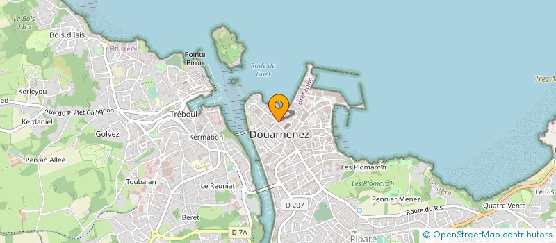 localisation de l'entreprise MONSIEUR JEAN COUSTILLIER  DOUARNENEZ