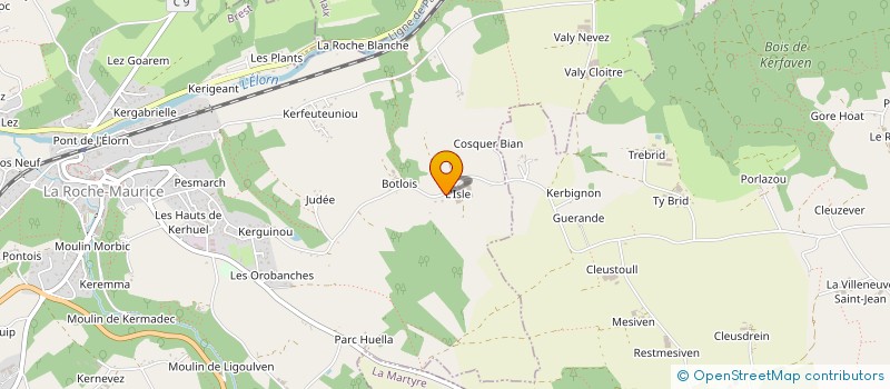 localisation de l'entreprise MONSIEUR JEAN CROGUENNEC à LA ROCHE-MAURICE