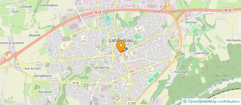 localisation de l'entreprise MONSIEUR JEAN CROGUENNEC à LANDIVISIAU