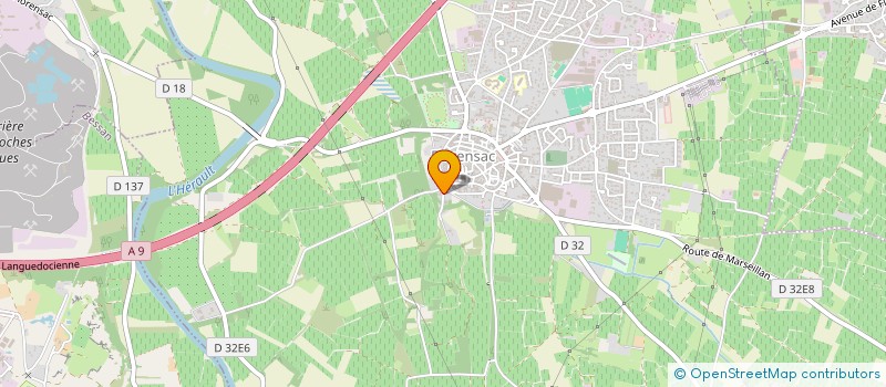 localisation de l'entreprise MONSIEUR JEAN CROS  FLORENSAC