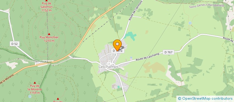 localisation de l'entreprise MONSIEUR JEAN CROUZEIX à SAINT-GENES-CHAMPANELLE