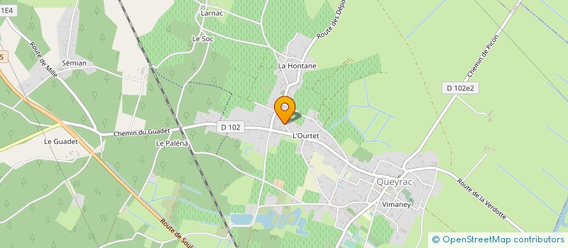 localisation de l'entreprise MONSIEUR JEAN CRUCHON  QUEYRAC