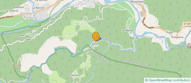 localisation de l'entreprise MONSIEUR JEAN CRUMIERE  SAINT-FORTUNAT-SUR-EYRIEUX