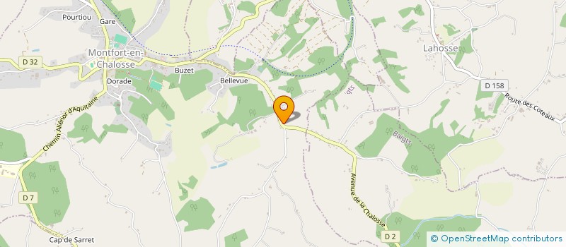 localisation de l'entreprise MONSIEUR JEAN DABADIE  POYANNE