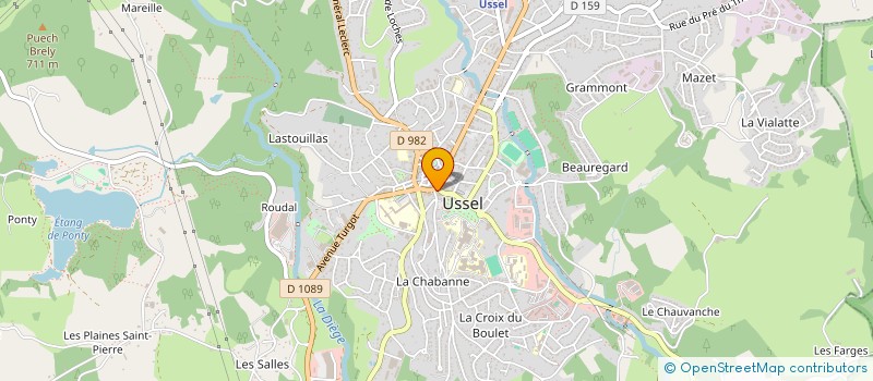 localisation de l'entreprise MONSIEUR JEAN DADRIER à USSEL