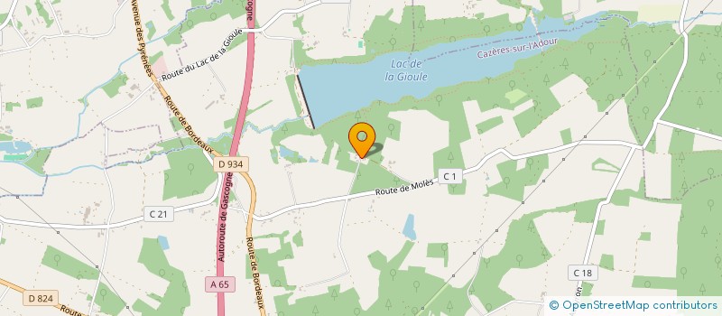 localisation de l'entreprise MONSIEUR JEAN DANEY  CAZERES-SUR-L'ADOUR