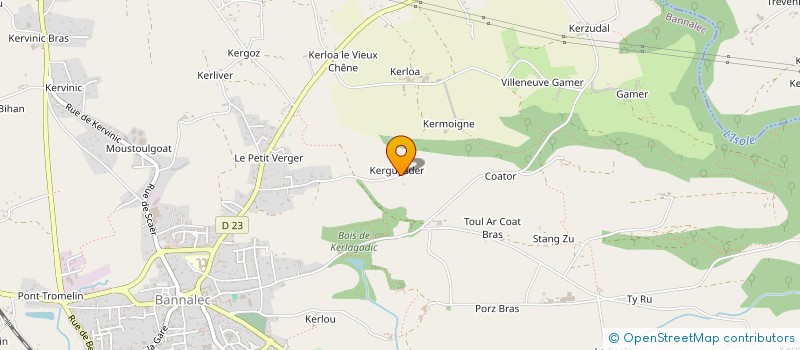 localisation de l'entreprise MONSIEUR JEAN DANIEL  BANNALEC