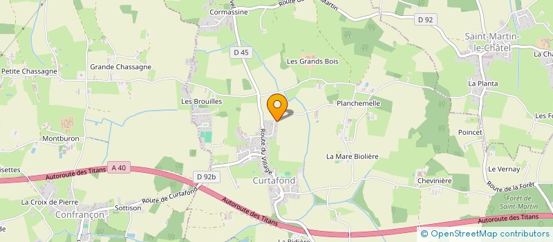 localisation de l'entreprise MONSIEUR JEAN-DANIEL PIRET  CURTAFOND