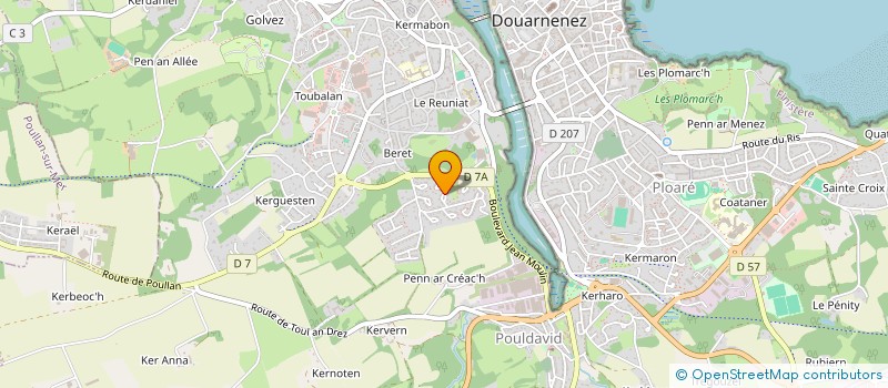 localisation de l'entreprise MONSIEUR JEAN DANTEC à DOUARNENEZ