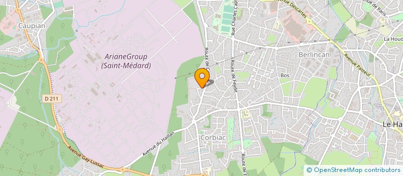 localisation de l'entreprise MONSIEUR JEAN DARMAILLACQ  SAINT AUBIN DE MEDOC