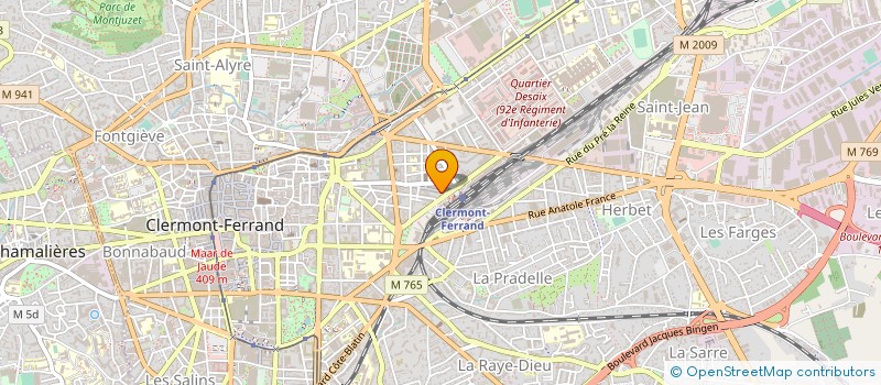 localisation de l'entreprise MONSIEUR JEAN - DAVID BOUVIER  CLERMONT-FERRAND