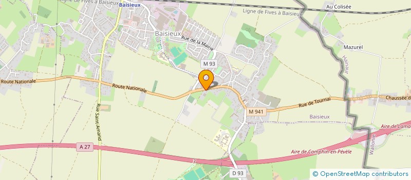 localisation de l'entreprise MONSIEUR JEAN DE CUBBER  BAISIEUX