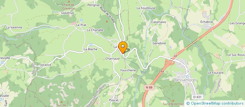 localisation de l'entreprise MONSIEUR JEAN DEBARD  BESSAMOREL