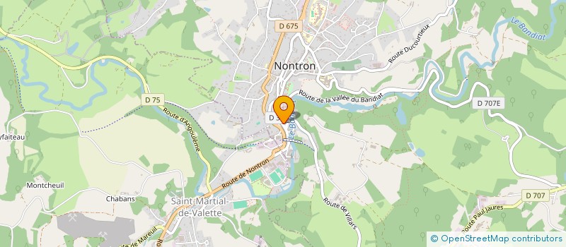 localisation de l'entreprise MONSIEUR JEAN DEBET  NONTRON