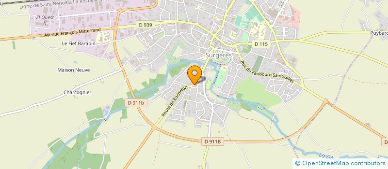 localisation de l'entreprise MONSIEUR JEAN DEBOURNEUF  SURGERES