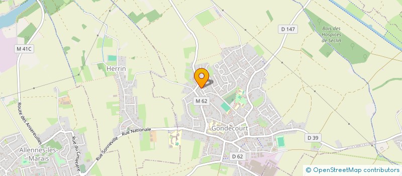 localisation de l'entreprise MONSIEUR JEAN DECOSSIN  GONDECOURT