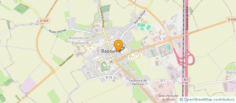 localisation de l'entreprise MONSIEUR JEAN DELAFORGE à BAPAUME