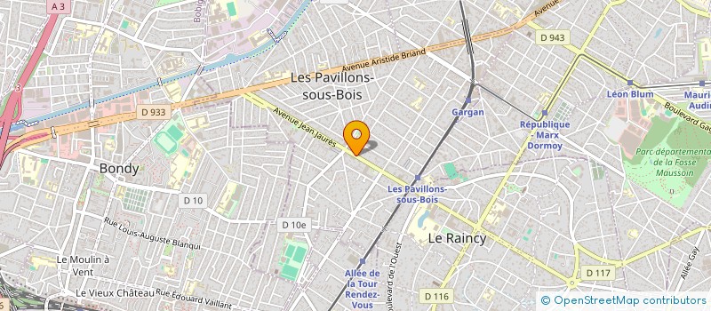 localisation de l'entreprise MONSIEUR JEAN DELAGE à LES PAVILLONS-SOUS-BOIS