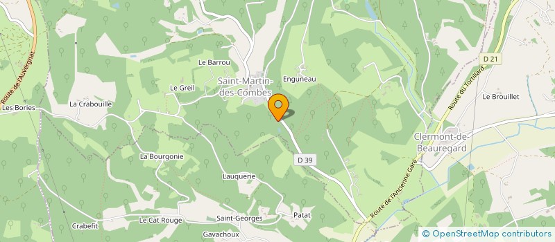 localisation de l'entreprise MONSIEUR JEAN DELBOS  ST MARTIN DES COMBES