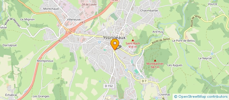 localisation de l'entreprise MONSIEUR JEAN DELEAGE  YSSINGEAUX