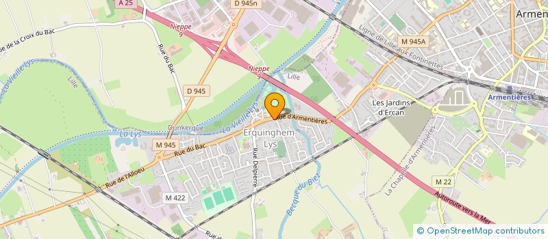 localisation de l'entreprise MONSIEUR JEAN DELEFORTRIE  ERQUINGHEM-LYS