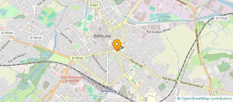 localisation de l'entreprise MONSIEUR JEAN DELELIS  BETHUNE