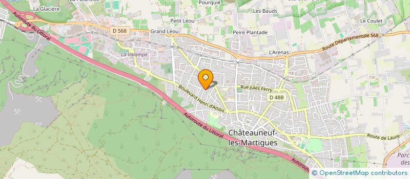 localisation de l'entreprise MONSIEUR JEAN DELERIA  CHATEAUNEUF-LES-MARTIGUES