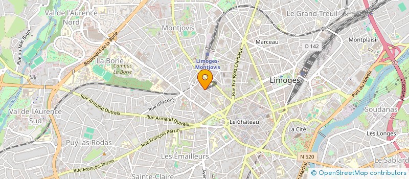 localisation de l'entreprise MONSIEUR JEAN DELPRAT à LIMOGES