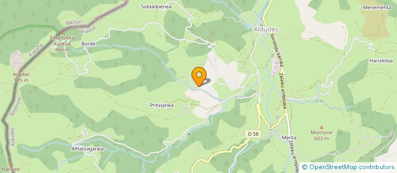 localisation de l'entreprise MONSIEUR JEAN DENDARIETA  ALDUDES