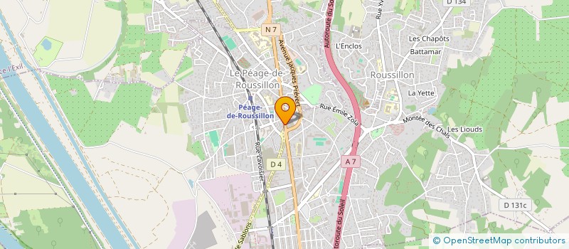 localisation de l'entreprise MONSIEUR JEAN DENIS  LE PEAGE-DE-ROUSSILLON
