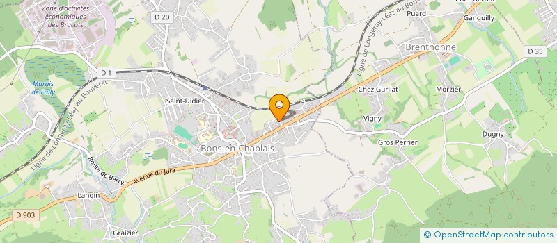 localisation de l'entreprise MONSIEUR JEAN-DENIS SAULNIER  BONS-EN-CHABLAIS