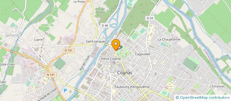 localisation de l'entreprise MONSIEUR JEAN DEPLANQUE à COGNAC