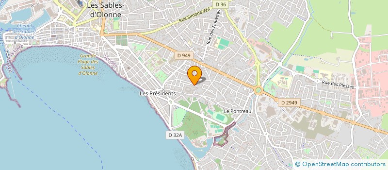 localisation de l'entreprise MONSIEUR JEAN DEPOULAIN à LES SABLES D'OLONNE