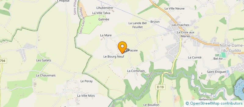 localisation de l'entreprise MONSIEUR JEAN DERUELLE  PLEDELIAC