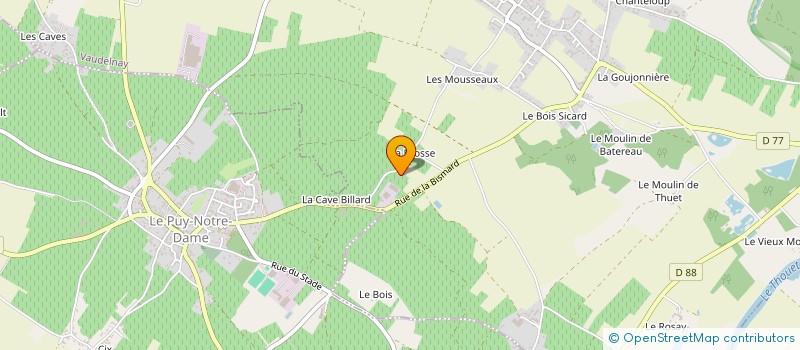 localisation de l'entreprise MONSIEUR JEAN DERUSSE  MONTREUIL BELLAY